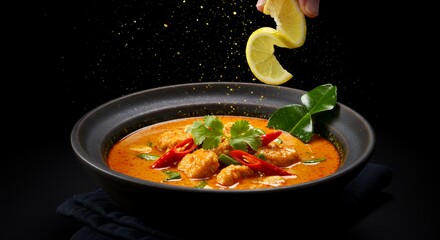 Savor the Exquisite Flavors of Creamy Thai Red Curry, Freshly Squeezed