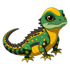 Fototapeta premium Ornate Uromastyx Vector Illustration – Baby Lizard with Decorative Pattern