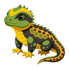 Obraz premium Ornate Uromastyx Vector Illustration – Young Reptile with Unique Markings