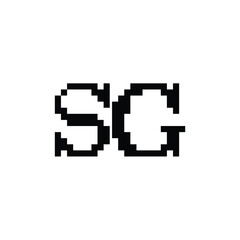 SG monogram logo design letter text name symbol monochrome logotype alphabet character simple logo