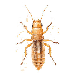 Termite, watercolor clipart vector, isolated on a white background.