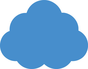 Blue Cloud Icon Simple, Versatile, and Clean Design Element