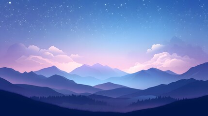 Gorgeous Fantasy Landscape Background with Beautiful Sky