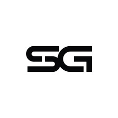 SG monogram logo design letter text name symbol monochrome logotype alphabet character simple logo