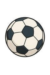 Obraz premium White and Black Soccer Ball on Transparent Background, 3D Realism Design Element