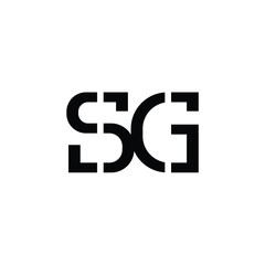 SG monogram logo design letter text name symbol monochrome logotype alphabet character simple logo
