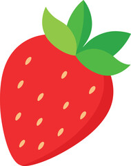 Obraz premium Vibrant Red Strawberry A Delicious Summer Fruit Icon
