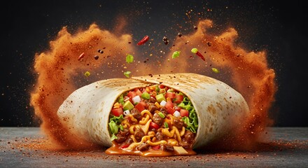 Exploding Flavor: A Burrito's Spicy Journey Unveiled