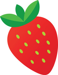 Juicy Red Strawberry A Delightful Summer Fruit Illustration