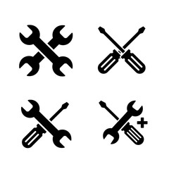 Naklejka premium Vector tools collection. Tool icon set. Working tools. Tool kit icons. Working tools set. Tools and gears