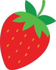 Obraz premium Juicy Red Strawberry A Delightful Summer Fruit Illustration