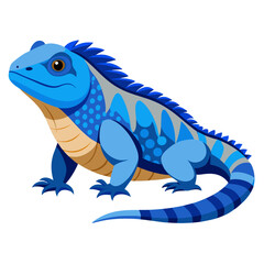 Fototapeta premium Uromastyx spp. Vector Illustration – Stylized Blue and Black Reptile Morph