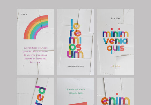 Colored Social Story Layout With Paper Background