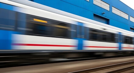 Fototapeta premium Train in motion blur