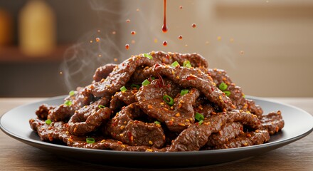 Savory Beef Stir-Fry with a Rich Glaze, Drizzled to Perfection