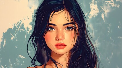 Professional Portrait of Adorable Attractive Girl for AI Art