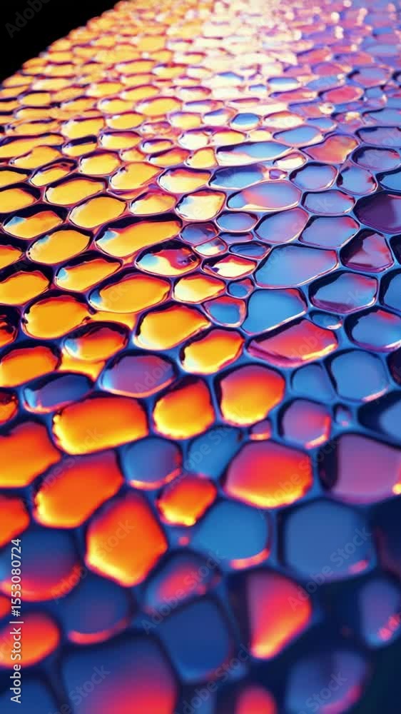 Aufkleber Abstract Fluid Hexagonal Shapes with Fading Colors