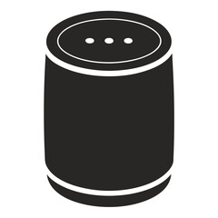 Smart Speaker silhouette icon on white background