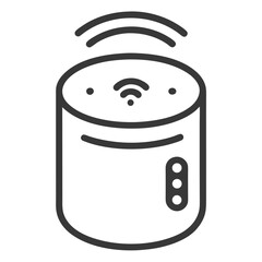 Smart Speaker outline icon on white background