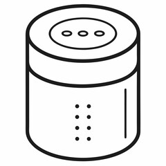 Smart Speaker outline icon on white background