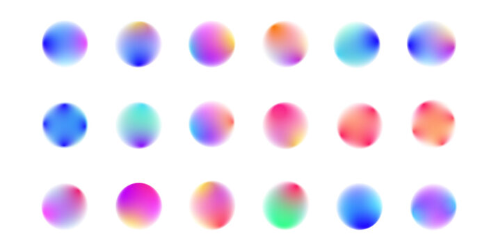 Set of round gradient, pink, purple color round wavy speed and motion lines on white transparent background. Can be used for badges, price tags, labels.	
