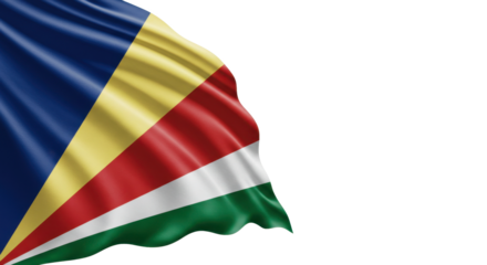 seychelles flag on transparent, png