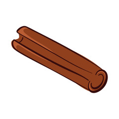 Cinnamon stick roll logo in flat style isolated on a white background.