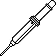 Minimalist Soldering Iron Line Illustration