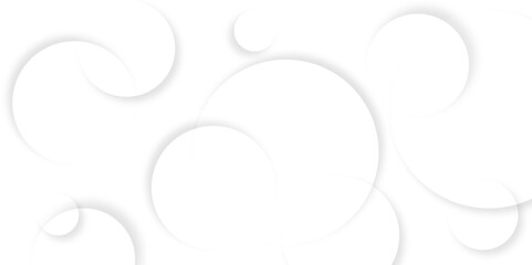Abstract background with circle white abstract geometric background with soft light white paper circles in design .Gray abstract. Modern design background for report and project presentation template.