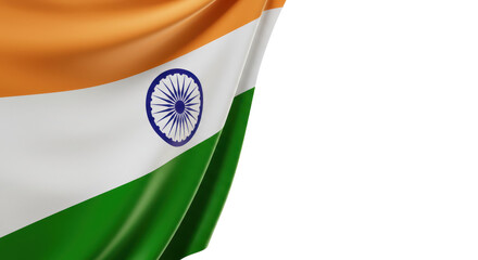 indian flag isolated on transparent, png