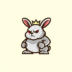 angry rabbit mascot.eps