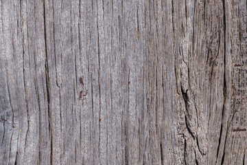 old boards cracked horizontally with nails