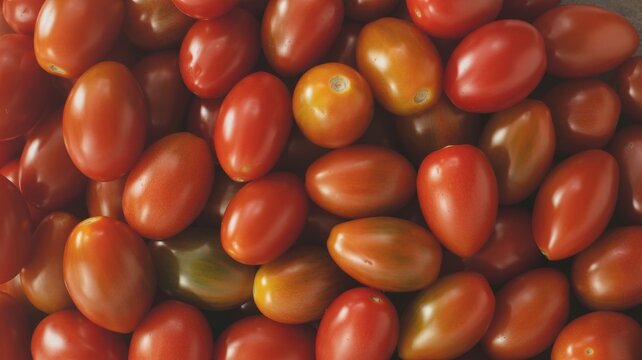 Abundant fresh cherry tomatoes on display