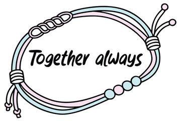 Simple and colorful friendship bracelet design with geometric patterns