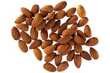 almonds on transparent background