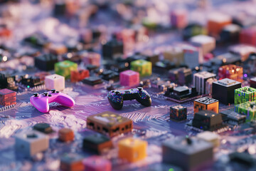 colourful gaming block background