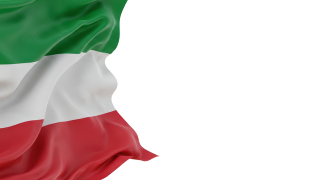 italy waving flag isolated on transparent, png