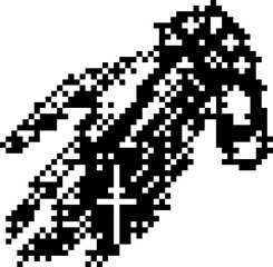 Dark Aesthetic Dithering Graphic Elements