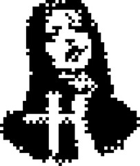 Dark Aesthetic Dithering Graphic Elements