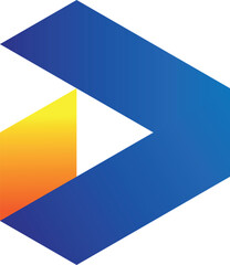 Abstract blue background with dynamic blue and white 3D origami paper arrows, perfect for a business web design concept