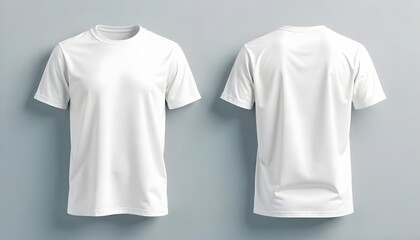 White t-shirt template: a blank cotton top for casual fashion design