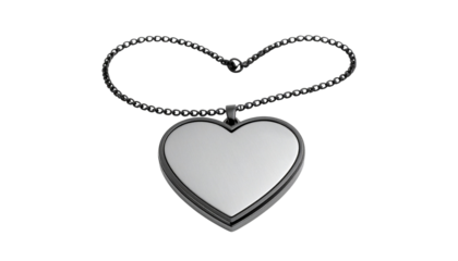 heart shaped locket isolated on transparent background