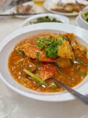Singapore Chili Crab with Spicy Tomato Gravy