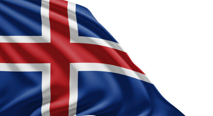 Iceland flag waving montenegro flag isolated on transparent, png