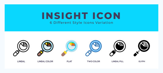 Insight vector icons designed. icon symbol set.