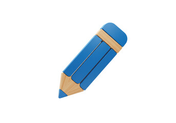 Isolated Blue Pencil for Writing and Drawing