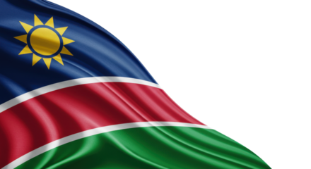 the national flag of Namibia isolated on transparent, png