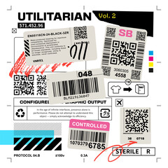 Raw Vector Collage with Packaging Symbols