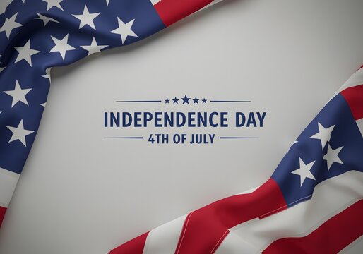 Celebrate th of july independence day with patriotic american flag background and festive design elements