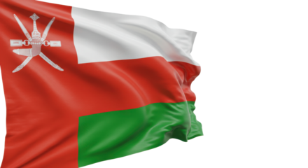 oman flag isolated on transparent, png